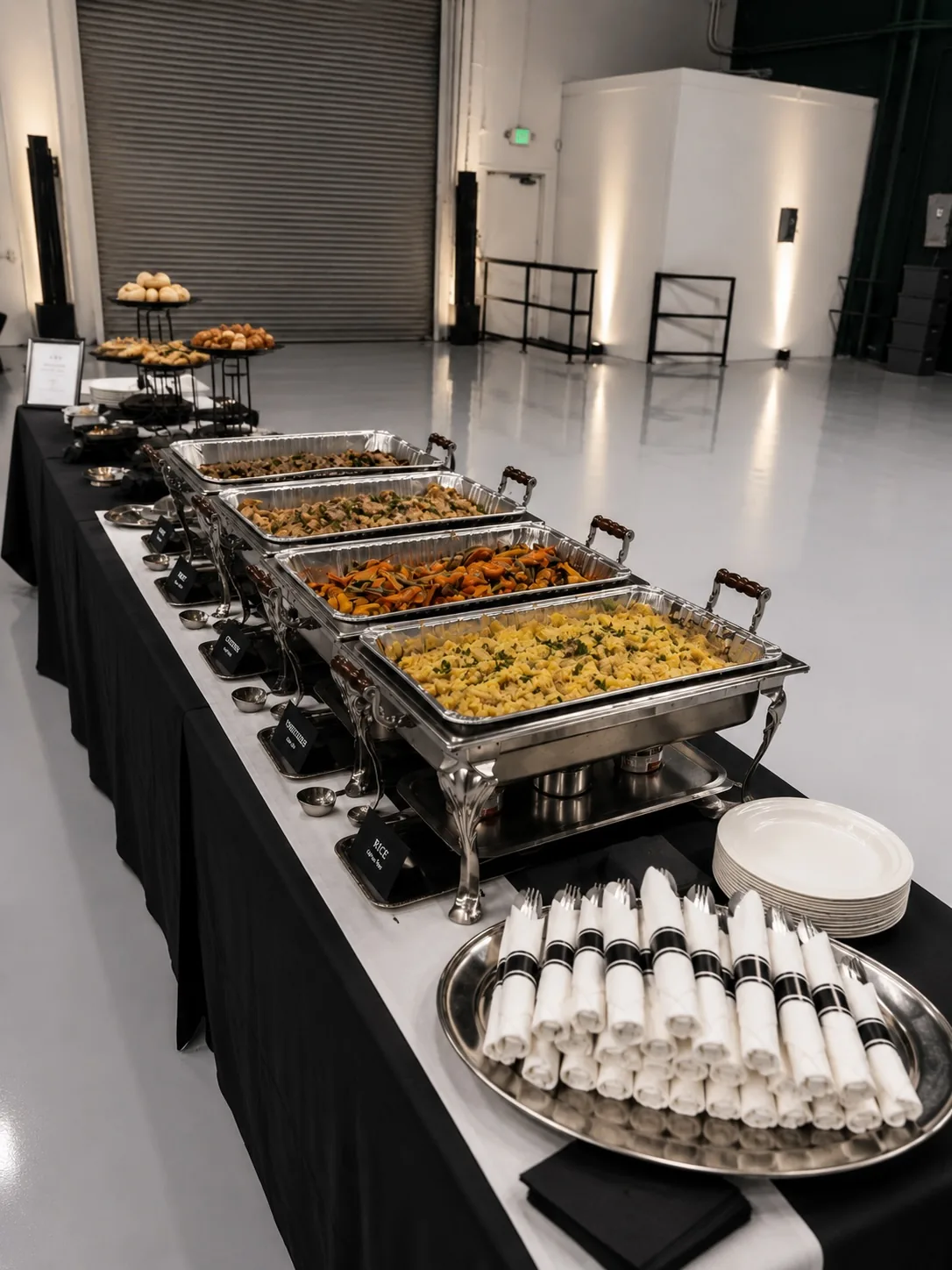 KMR Gourmet catering buffet served at an event in Burbank
