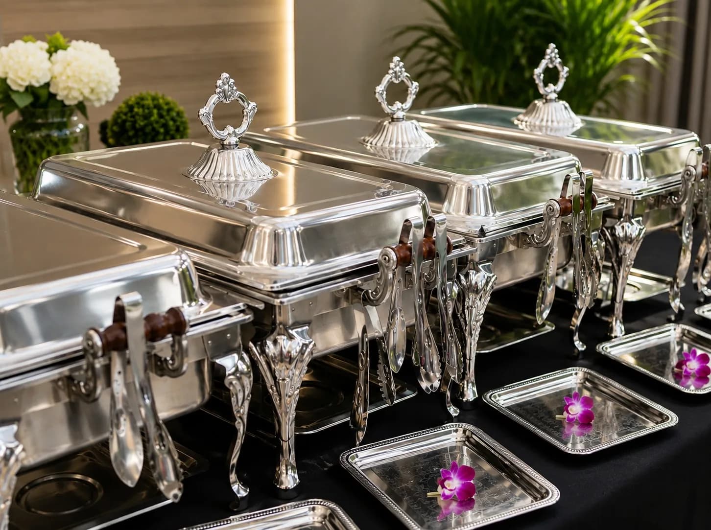 Elevated buffet service by KMR Gourmet catering in Los Angeles